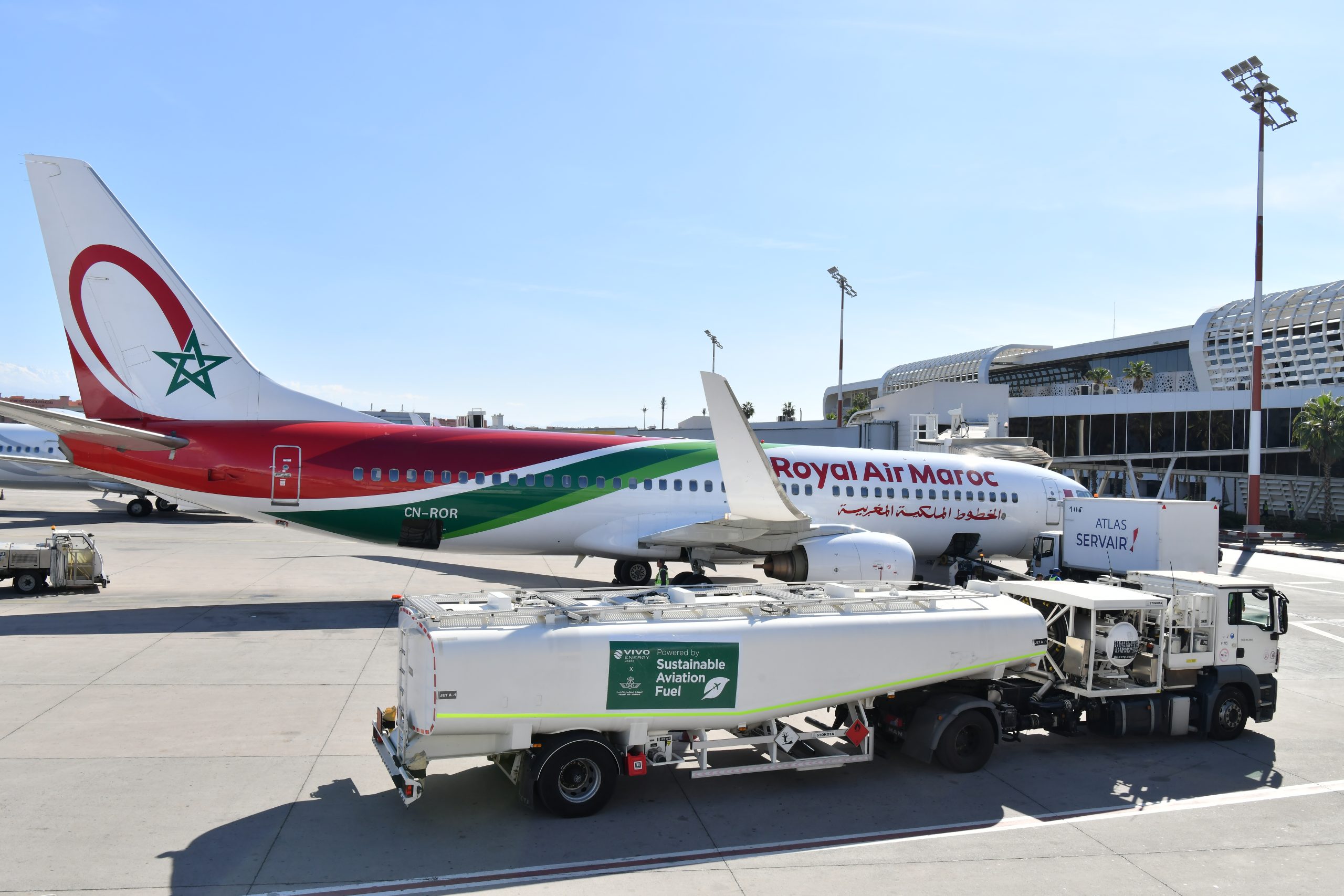 « Vivo Energy Maroc et Royal Air Maroc lancent pour la première fois un vol Maroc-Europe alimenté en carburant durable» »شركة فيفو إنيرجي المغرب والخطوط الملكية المغربية تطلقان أول رحلة جوية بين المغرب وأوروبا باستخدام وقود مستدام
